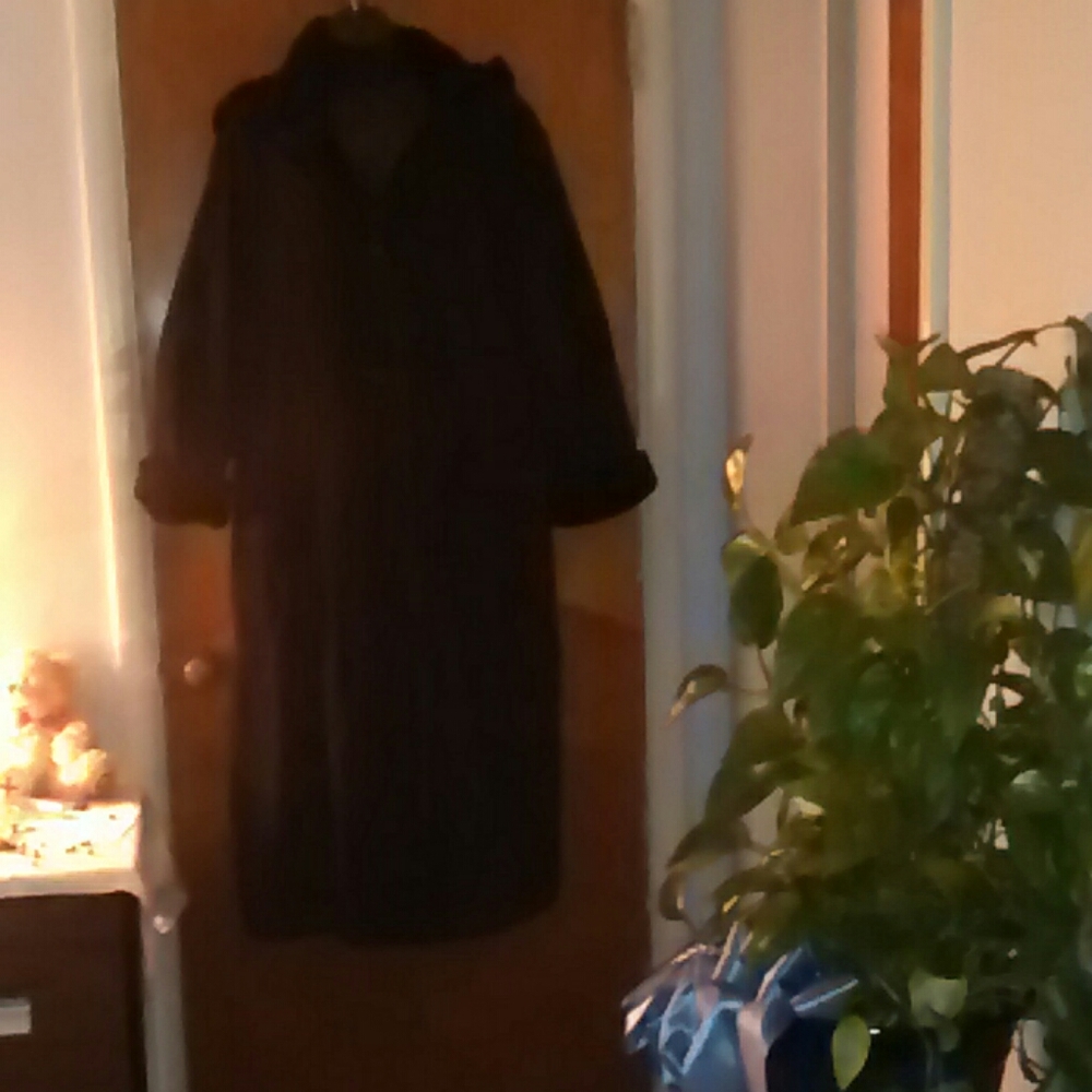 Black maxi winter coat